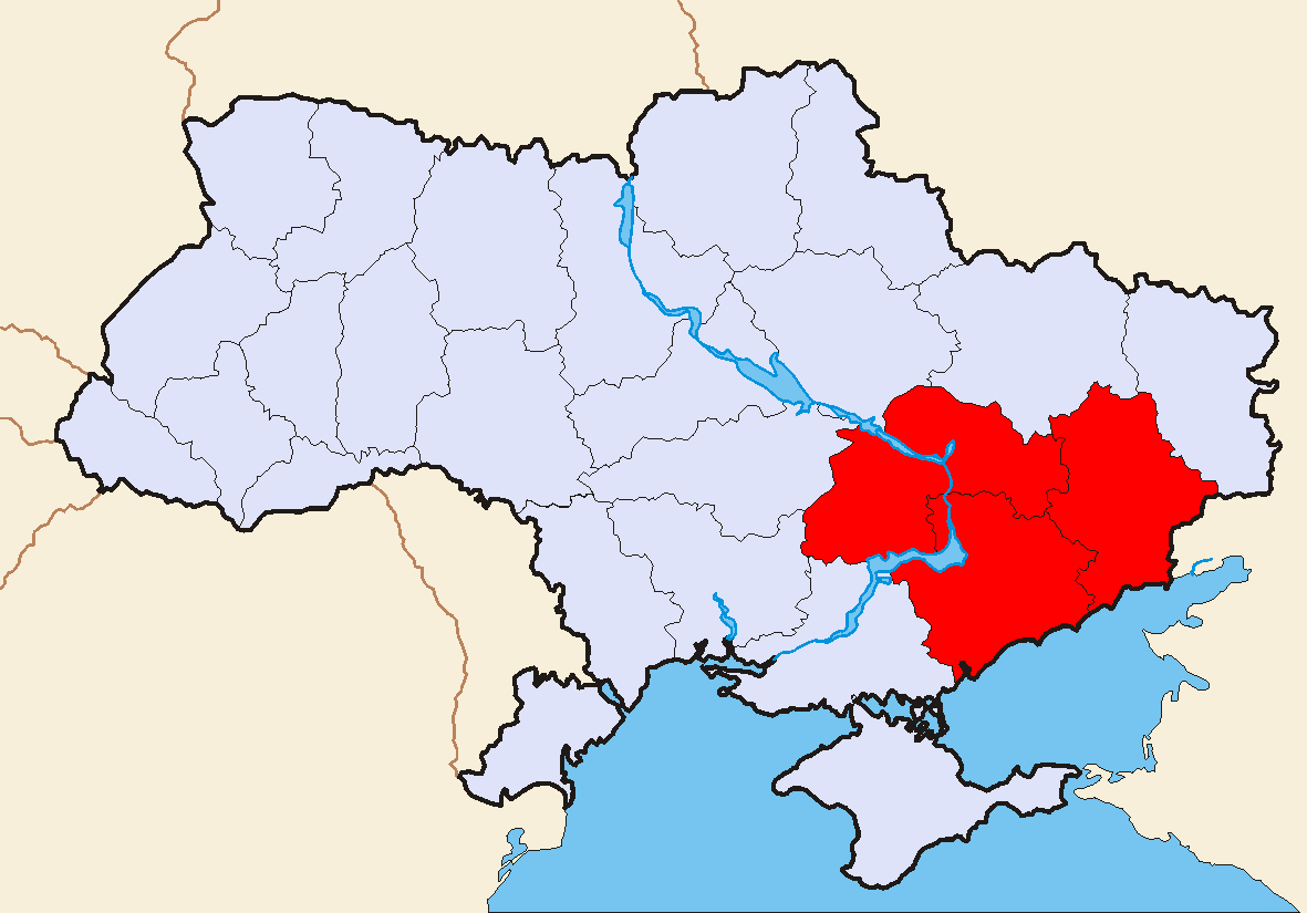Carte de la zone d’influence de l’Armée révolutionnaire insurrectionnelle ukrainienne dite "Makhnovchtchina".